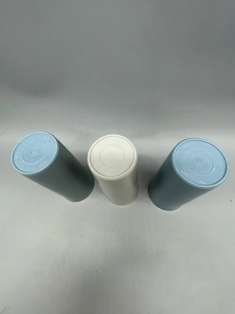 vintage tupperware cups drinkware set of 3 gray 5.5x2.5